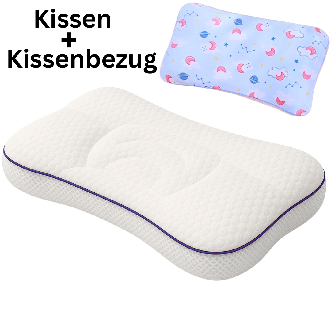 Dreamynest Comfort Kinderkissen – Ergonomisches Kopfkissen Für Kinder Ab 1 Jahr, Höhenverstellbar, Atmungsaktiv & Waschbar – Fördert Gesunden Schlaf Tencel Baumwolle